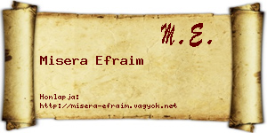 Misera Efraim névjegykártya